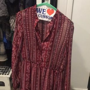 BCBGeneration Size SMALL - wine red multi dress